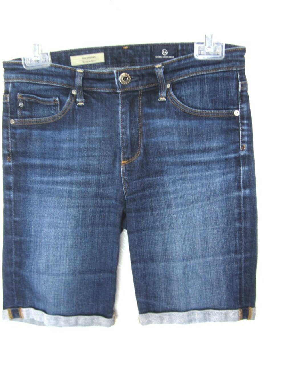 AG The Brooke Bermuda Denim Jeans Shorts Size 26 8" Inseam Stretch